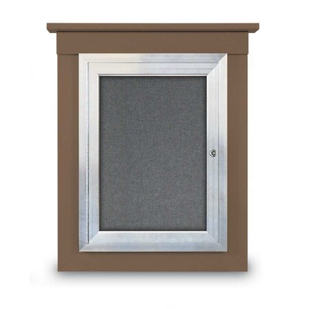 United Visual Products 72"x36" 3-Door Enclosed Letterboard, Header, Burgundy Vinyl/Lt Oak UV2627HD-LTOAK-BURGUNVL